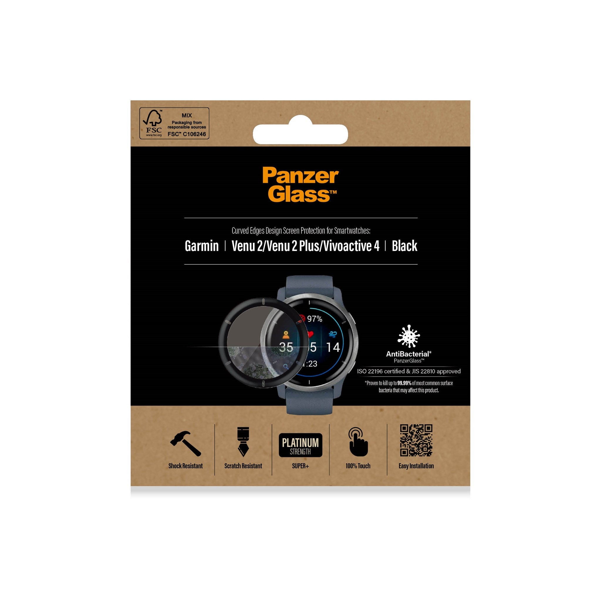 PanzerGlass® Screen Protector Garmin Venu 2 | Vivoactive 4
